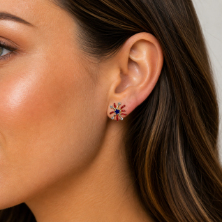 STUD SET EARRINGS - FIREWORKS 