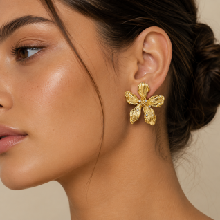 FLOWER EARRINGS - GOLD 