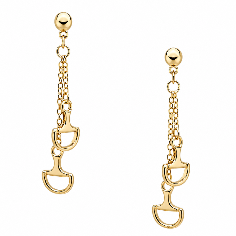 HORSEBIT EARRINGS - GOLD 