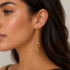 HORSEBIT EARRINGS - GOLD 