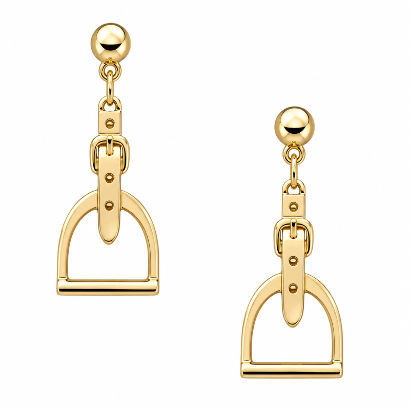 HORSEBIT EARRINGS - GOLD 