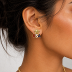 STAR USA EARRINGS - FLAG 