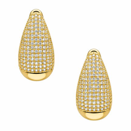 RHINESTONE TEAR DROP - GOLD 