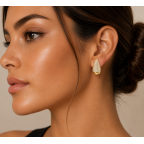 RHINESTONE TEAR DROP - GOLD 