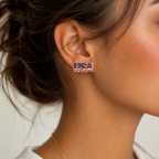 USA EARRINGS - FLAG 