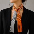 TASSEL TWILLY - ORANGE & GREY 