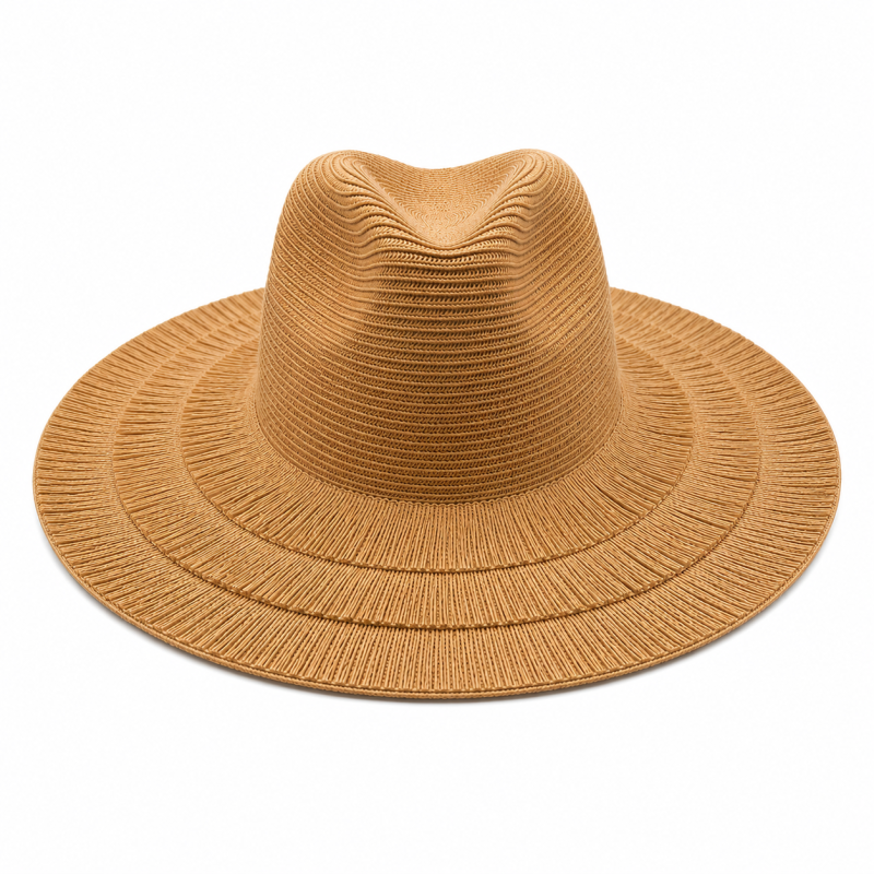 FRINGE STRAW HAT - CAMEL 