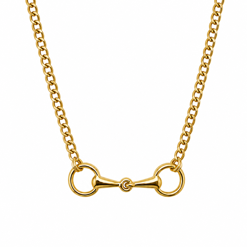 HORSEBIT NECKLACE - GOLD DIPPED 