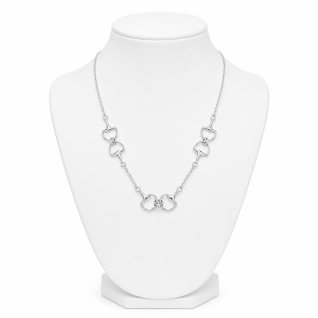 HORSEBIT NECKLACE - WHITE GOLD 