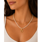 HORSEBIT LAYERED NECKLACE - GOLD 