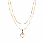 HORSEBIT LAYERED NECKLACE - GOLD 