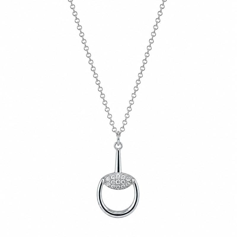 HORSEBIT NECKLACE - WHITE GOLD 