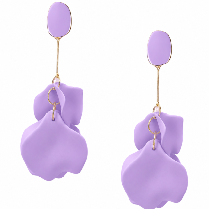 PETAL EARRINGS - LAVENDER 