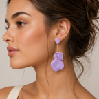 PETAL EARRINGS - LAVENDER 