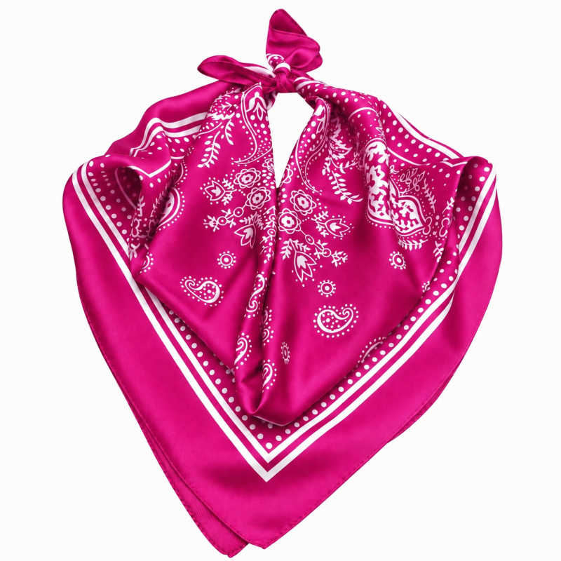 SILK SCARF - FUCHSIA 