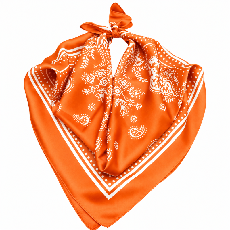 SILK SCARF - ORANGE 