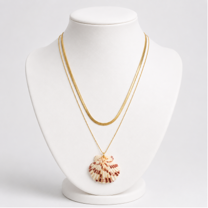 SHELL NECKLACE - GOLD 