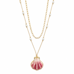 SHELL NECKLACE - PINK 