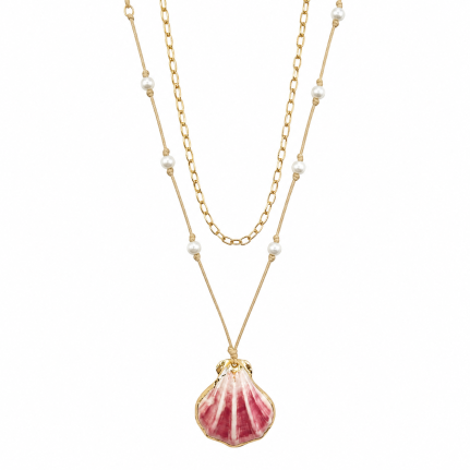 SHELL NECKLACE - PINK 