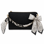 SILK BOW CHAIN CHARM - ORANGE 