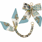 SILK BOW CHAIN CHARM - MINT 