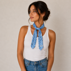 TWILLY SCARF - BLUE 