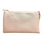 LARGE 5 COMPARTMENT CROSSBODY OR WRISTLET - METALLIC PINK 