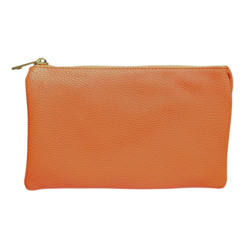 LARGE 5 COMPARTMENT CROSSBODY OR WRISTLET -ORANGE