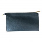 TEXTURED VEGAN LEATHER CLUTCH/CROSSBODY - NAVY