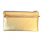 COMPARTMENT CROSSBODY OR WRISTLET -GOLD