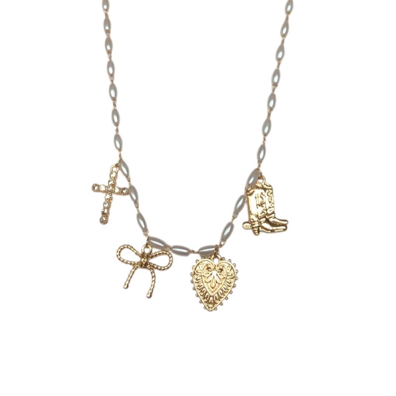 GOLD CHARM NECKLACE - WESTERN 