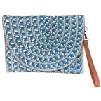 STRAW SHOULDER BAG - NAVY 