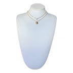 DOUBLE HEART LAYERED NECKLACE - GOLD 