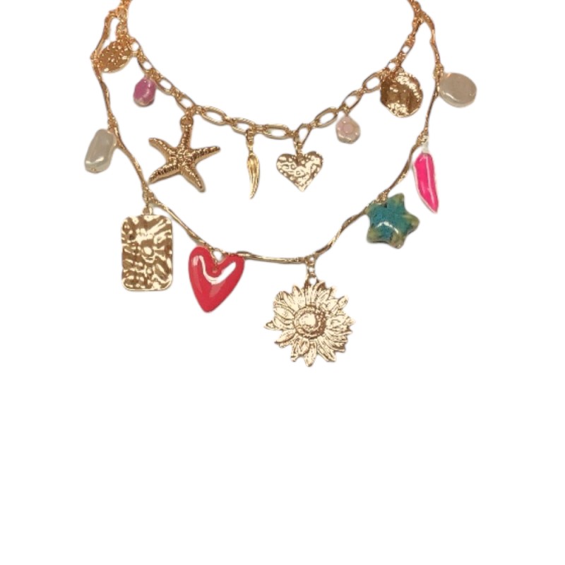 DOUBLE CHARM NECKLACE - VARIETY