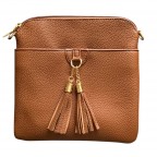FRINGE CROSSBODY BAG - CAMEL