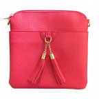 FRINGE CROSSBODY BAG - HOT PINK 