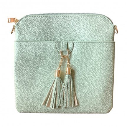 FRINGE  CROSSBODY BAG - MINT 