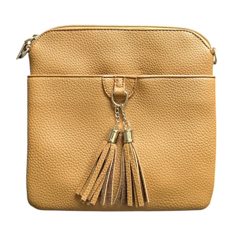 FRINGE CROSSBODY BAG - MUSTARD 