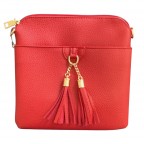 FRINGE CROSSBODY BAG - RED 