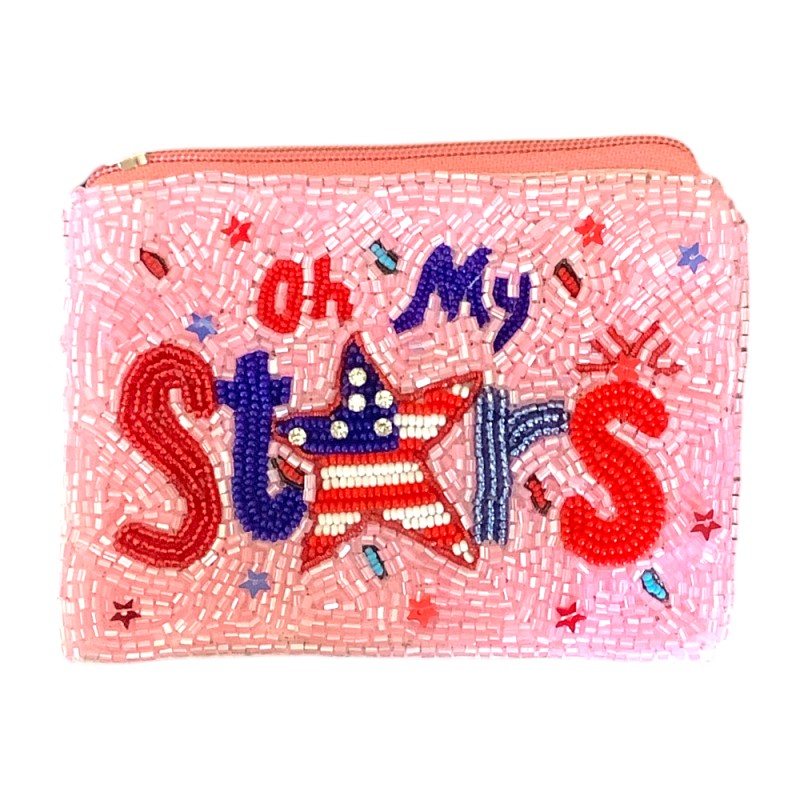 BEADED COIN PURSE - OH MY STARS 