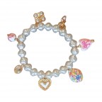 PEARL CHARM BRACELET - PINK 