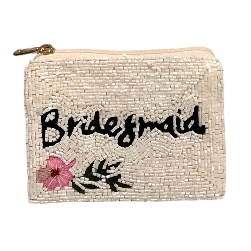 SEED BEAD COIN PURSE - BRIDESMAID