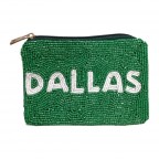 SEED BEAD COIN PURSE - DALLAS GREEN 