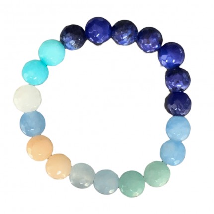 STONE BEAD BRACELET - BLUE 