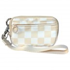 WRISTLET WALLET - IVORY CHECKERD 