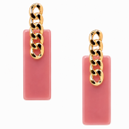 CHAIN ACRYLIC EARRINGS - PINK