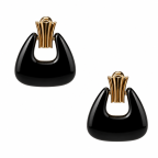 SMALL RESIN EARRINGS - BLACK 