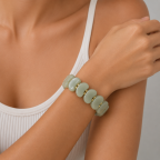 ACRYLIC HEART BRACELET - MINT 