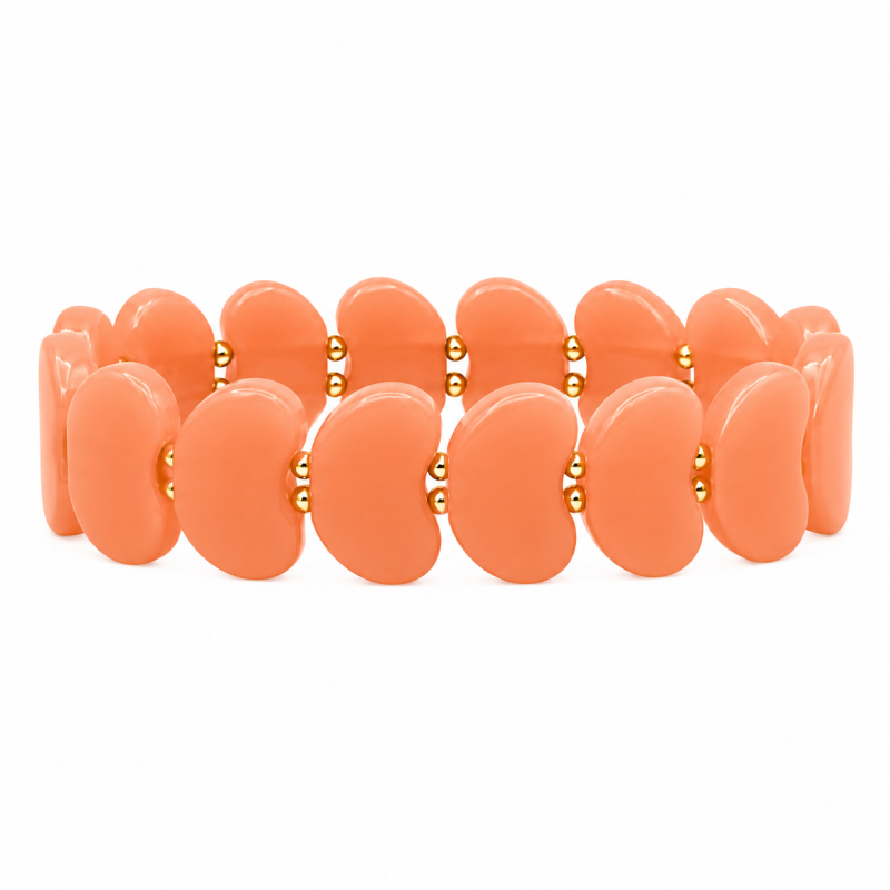 ACRYLIC HEART BRACELET - PINK