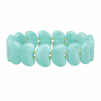 ACRYLIC HEART BRACELET - TURQUOISE 